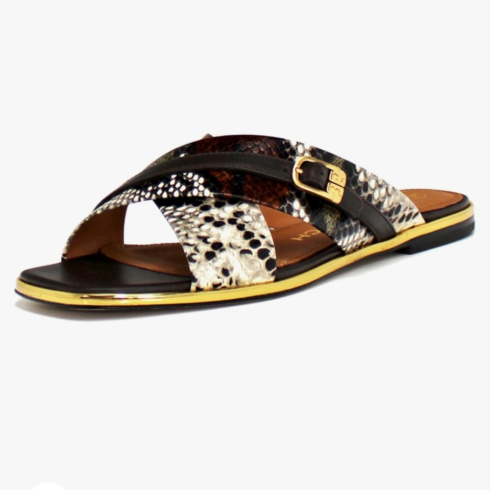 Tory Burch Black and Brown Sandals - Picture 2 of 10